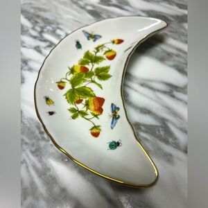 Vintage Royal Crown Spring Time Crescent Plate